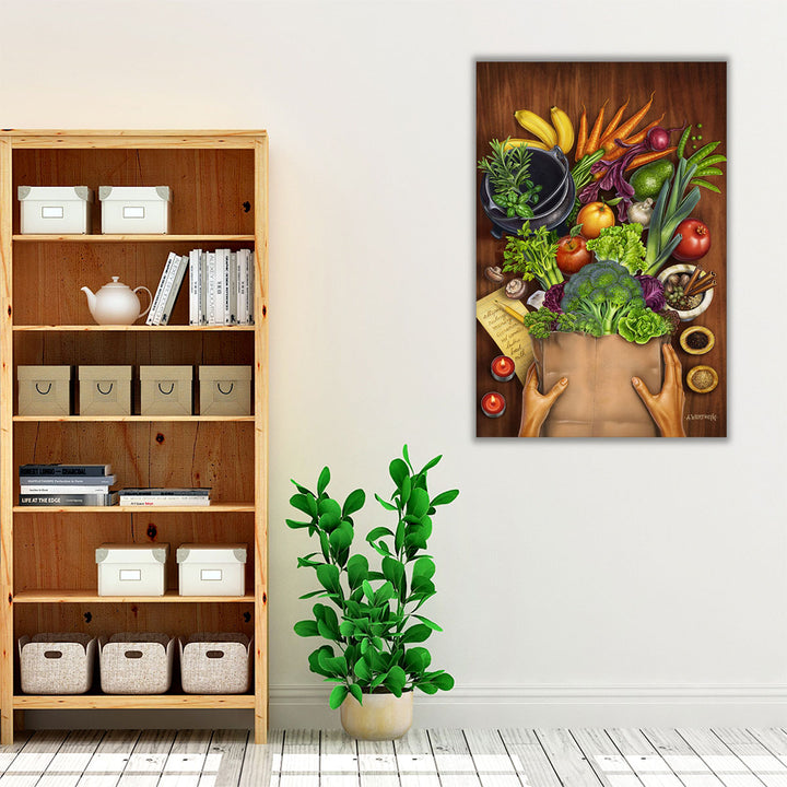 Kitchen wrapped canvas vegetable art print
