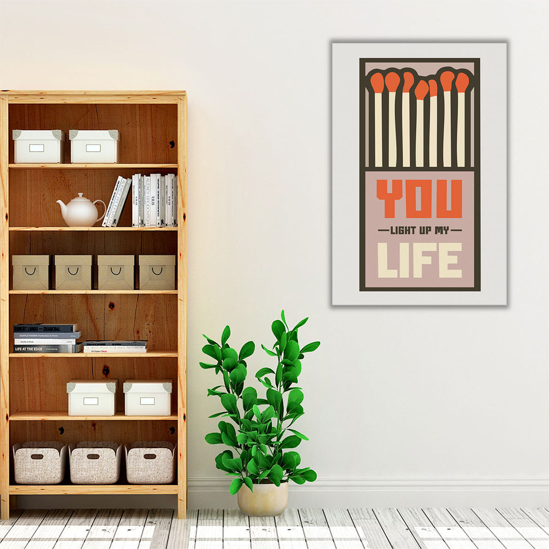 neutral kitchen art – lit match design