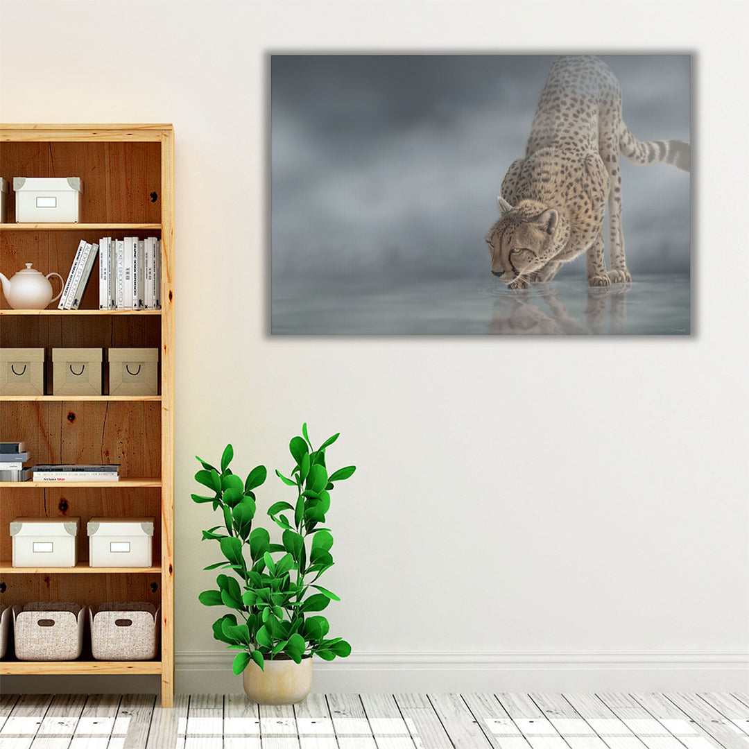 Cheetah in the Mist - Canvas Print Wall Art