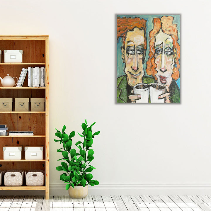 Kitchen Espresso Framed Canvas – modern coffee decor centerpiece
