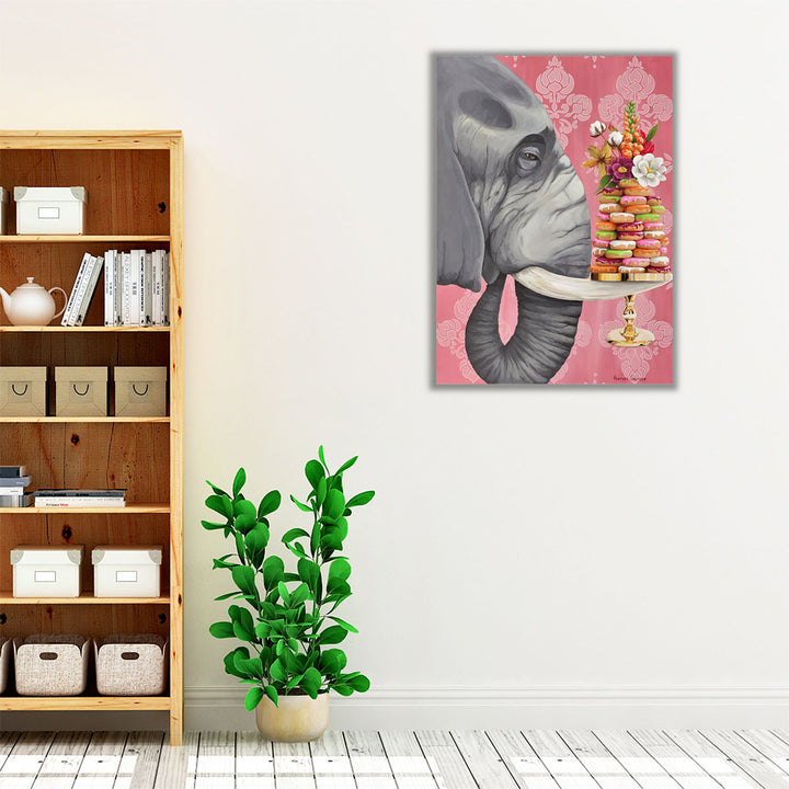 Pink and gray kitchen decor