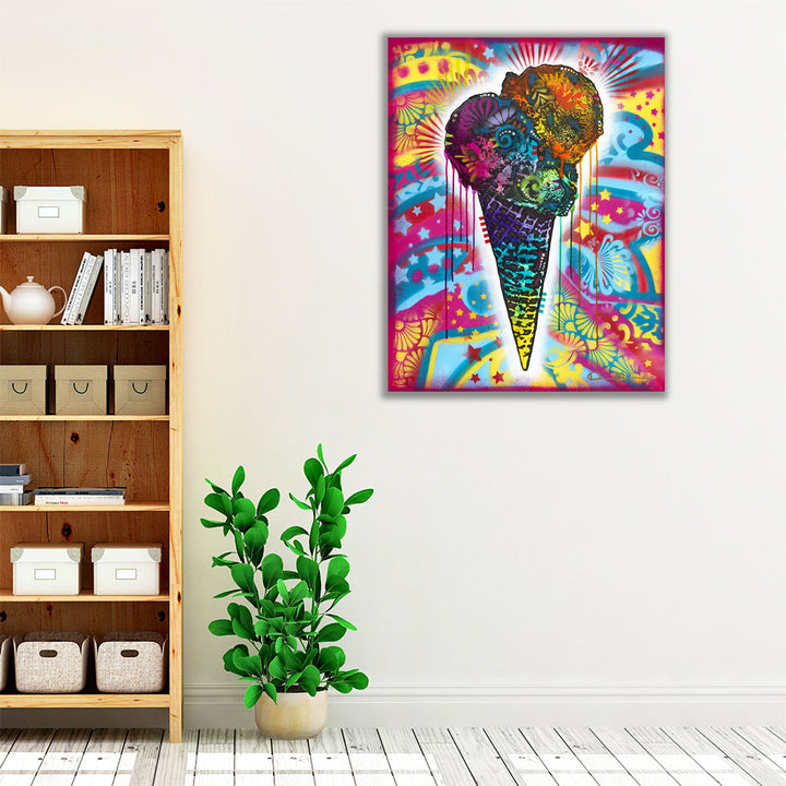 dining room art – bright abstract ice cream design
