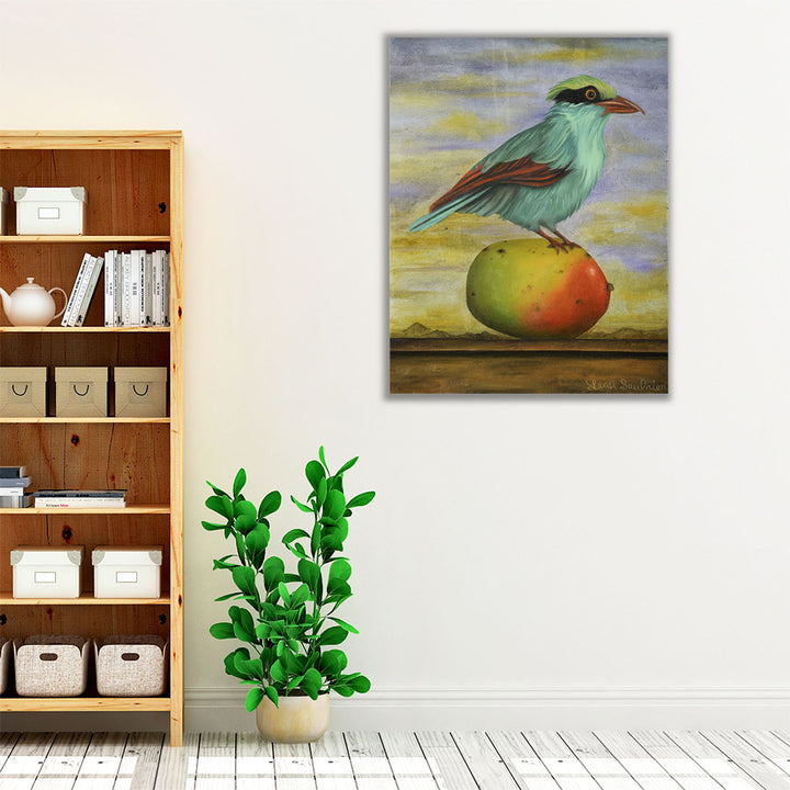 Kitchen wrapped canvas – vibrant mango kitchen décor