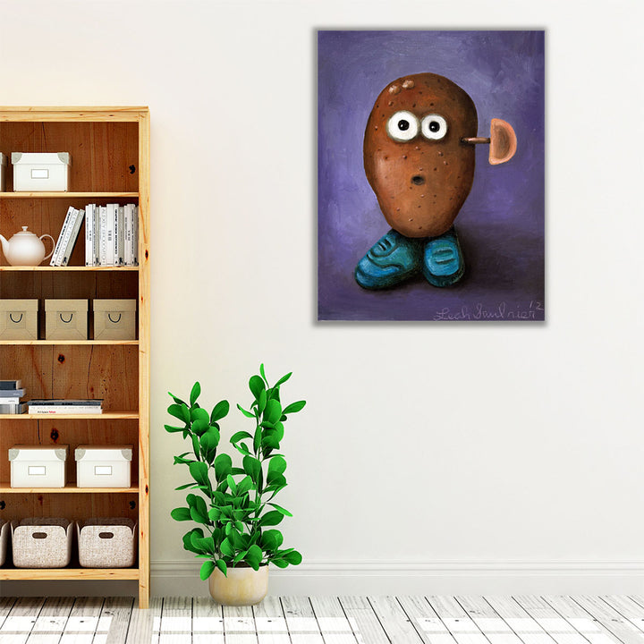 Purple kitchen wrapped canvas surreal art