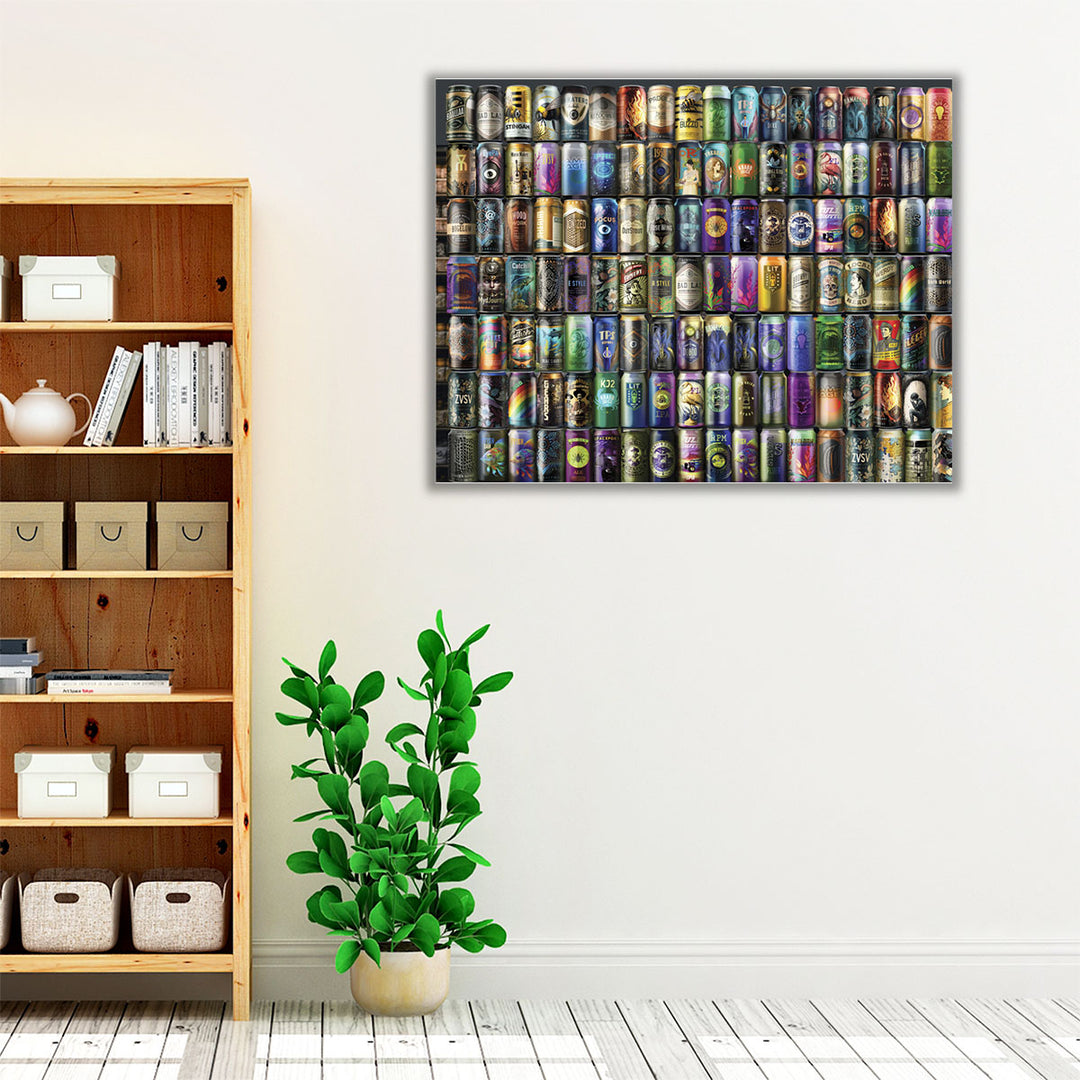 colorful hallway wrapped canvas retro kitchen art