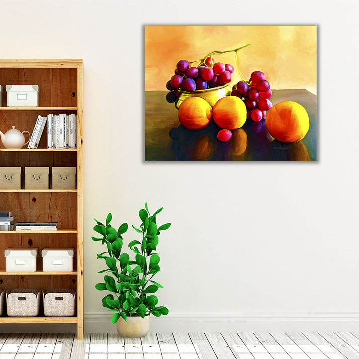 Kitchen Wrapped Canvas – contemporary fruit art