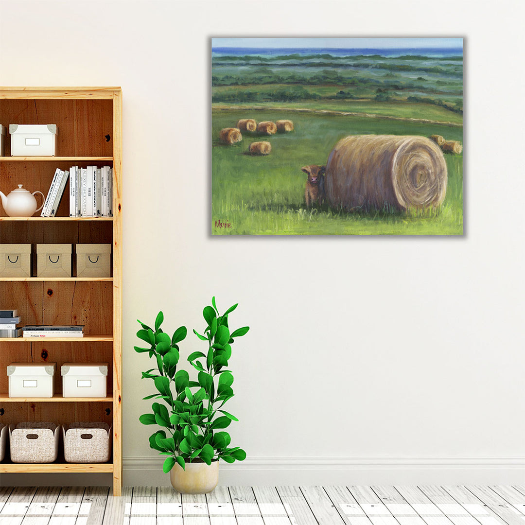 Farmhouse wall art with green and brown palette