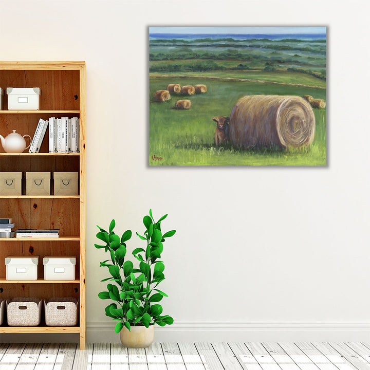 Farmhouse wall art with green and brown palette