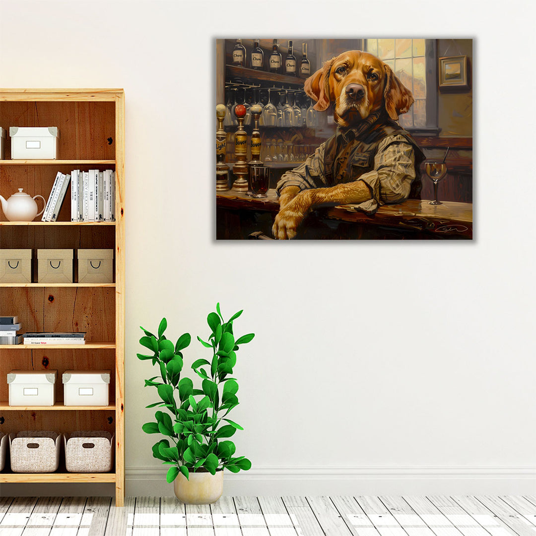 Brown kitchen wrapped canvas whimsical art