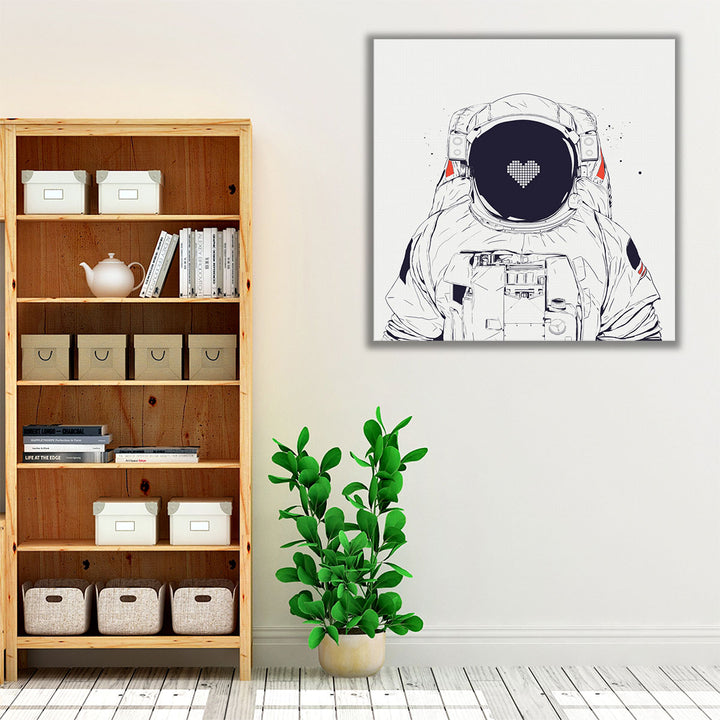 Astronaut Love - Canvas Print Wall Art