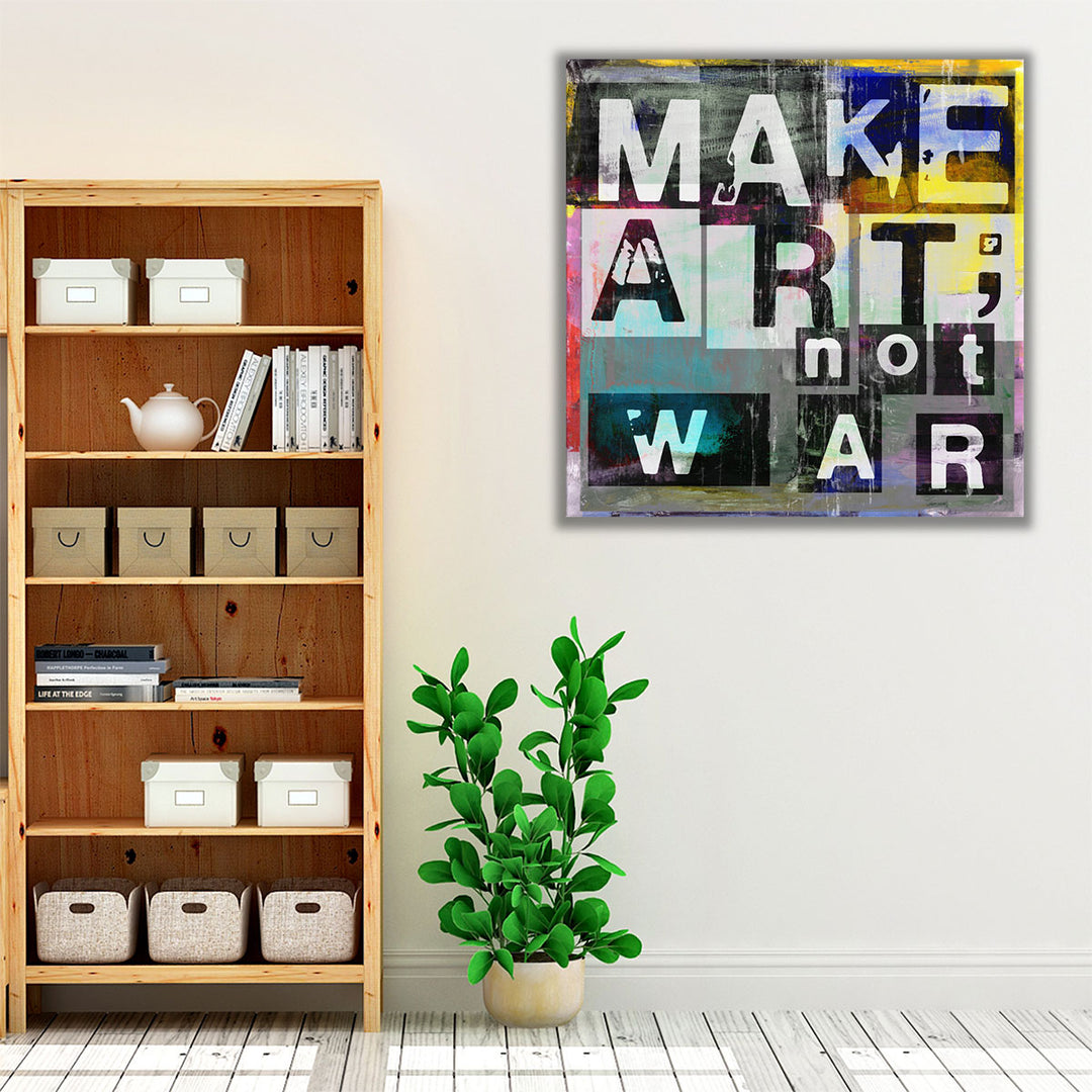 Make Art, Not War - Canvas Print Wall Art