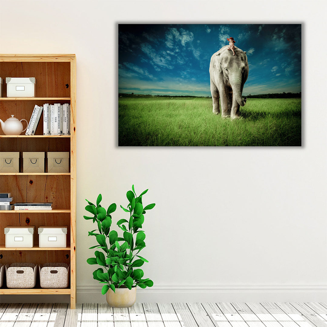 Elephant Carry Me - Canvas Print Wall Art