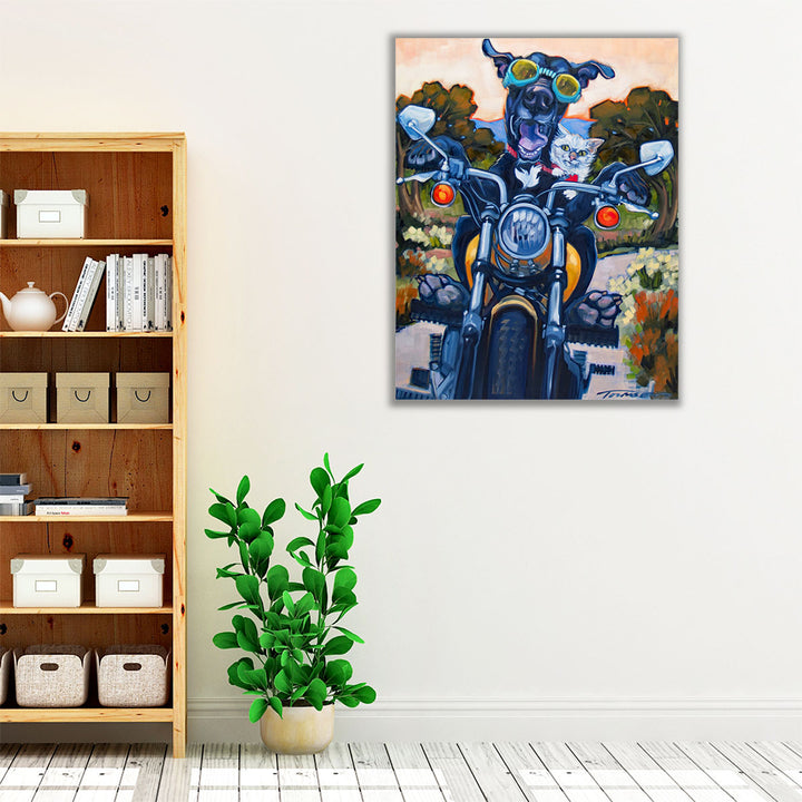 Under An Orange Sky - Canvas Print Wall Art