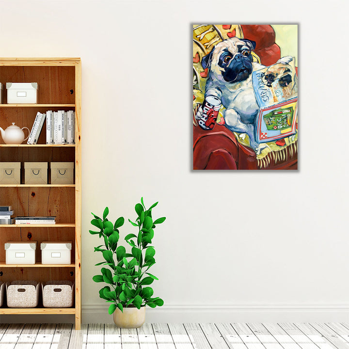 Bark a Lounger - Canvas Print Wall Art