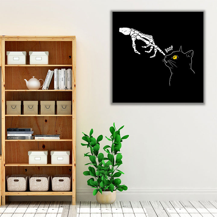 Spooky Boop Black and White - Canvas Print Wall Art