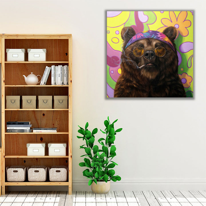 Bearly Buzzed - Canvas Print Wall Art