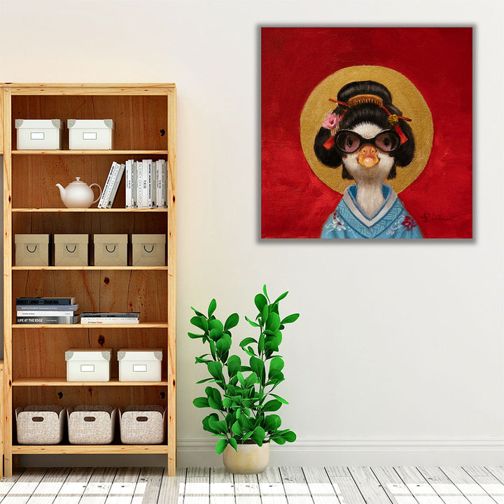 Geisha Duck - Canvas Print Wall Art