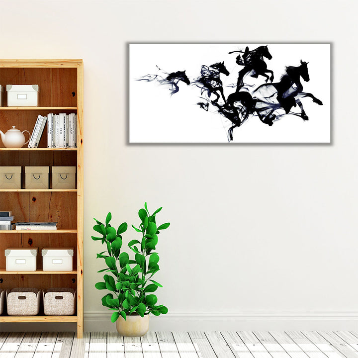 Black Horses - Canvas Print Wall Art