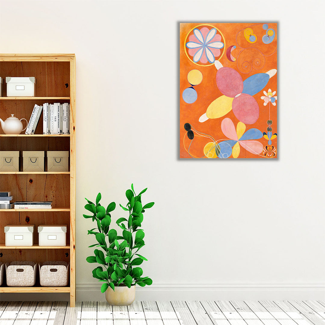 modern hall art – vibrant abstract bloom patterns