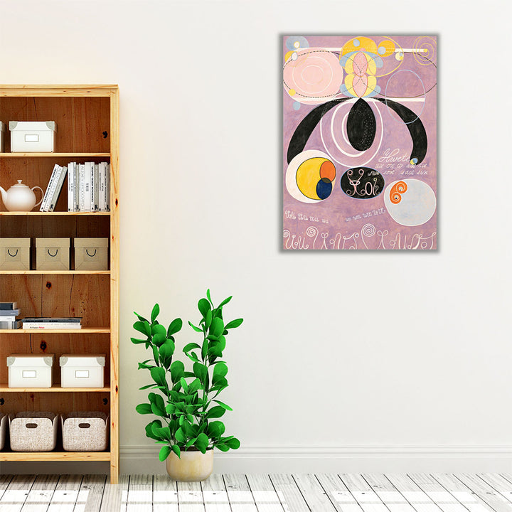vibrant abstract wall decor – pink blue contrast