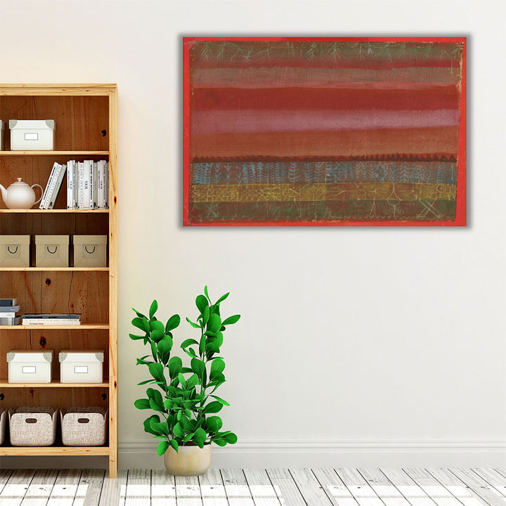 red canvas wall art modern accent