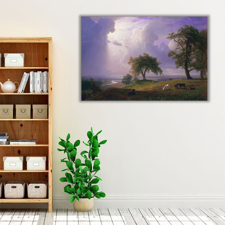 Framed canvas serene nature-inspired décor