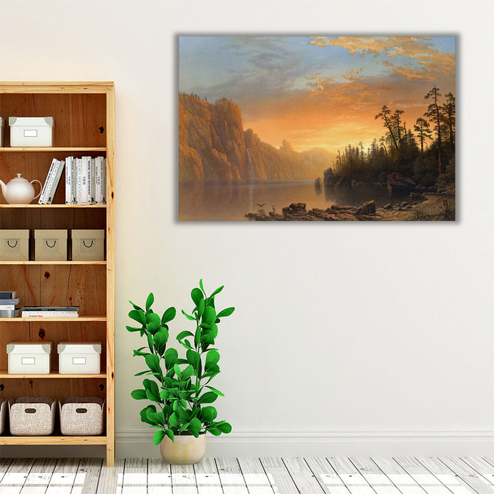 Neutral wrapped canvas decor in living room