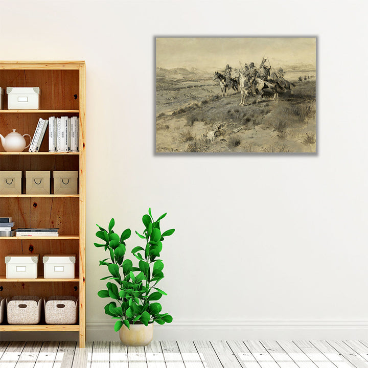 Before The White Man Came, Indian Game Hunt, 1897 - Canvas Print Wall Art