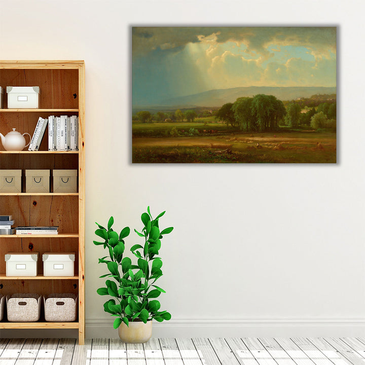 Harvest Scene in the Delaware Valley - Canvas Print Wall Art