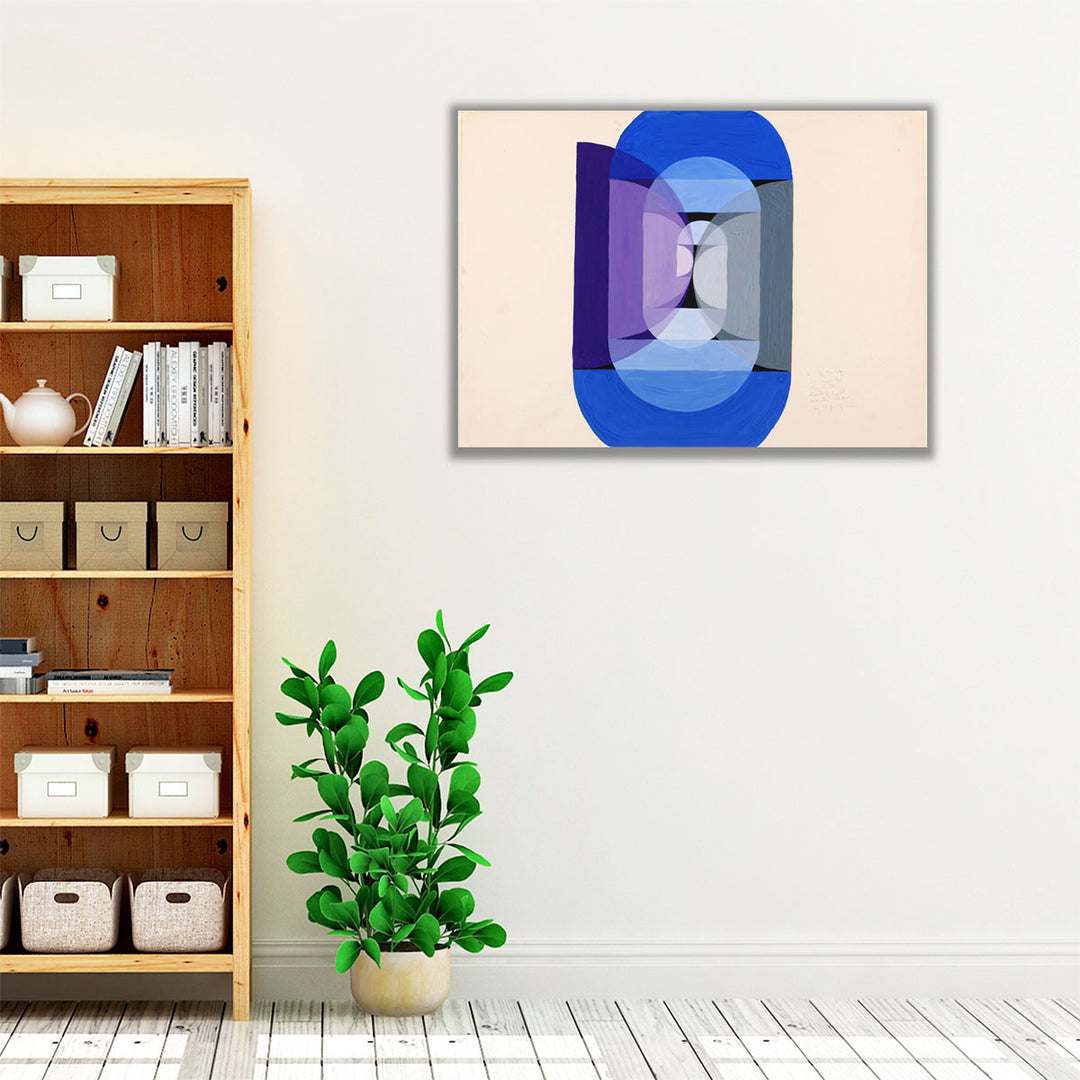 Blue Gray Violet accents wall art