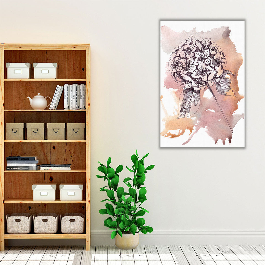 Boho Watercolor Floral Art - Canvas Print Wall Art