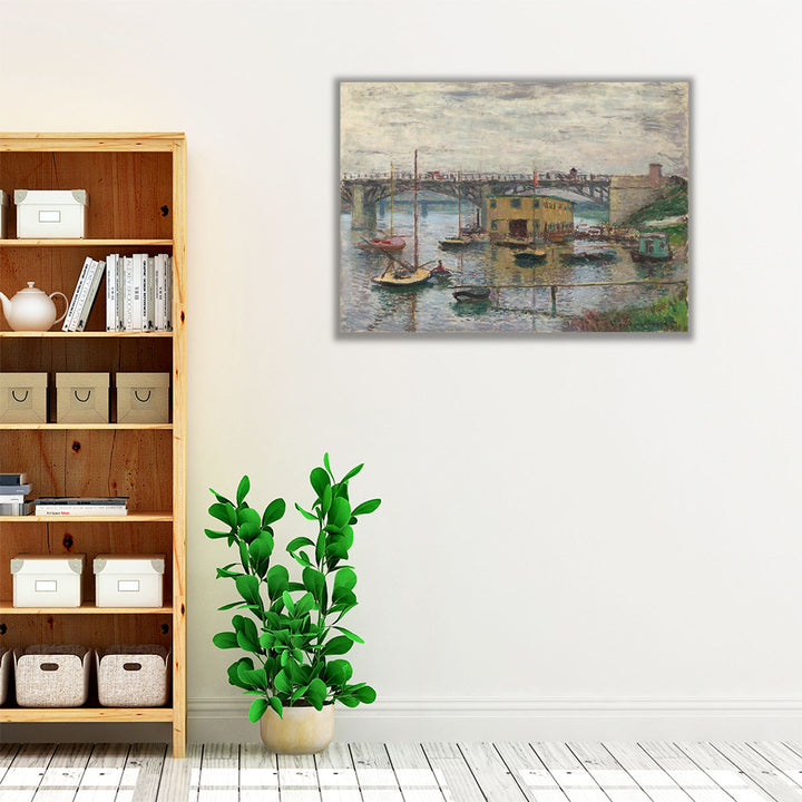 Bridge at Argenteuil on a Gray Day, 1876 - Canvas Print Wall Art