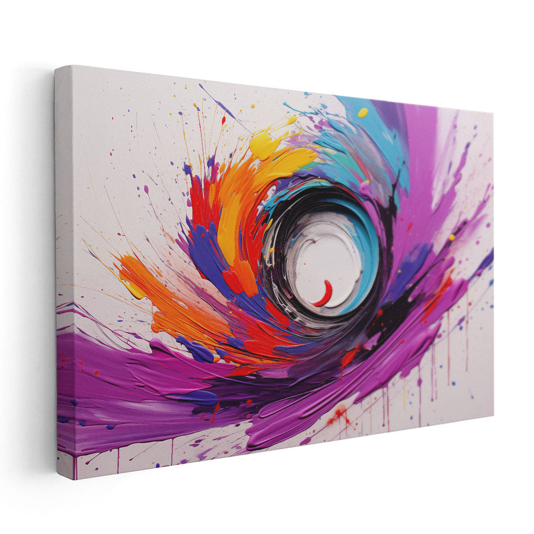 Spiraled Color Explosions - Canvas Print Wall Art