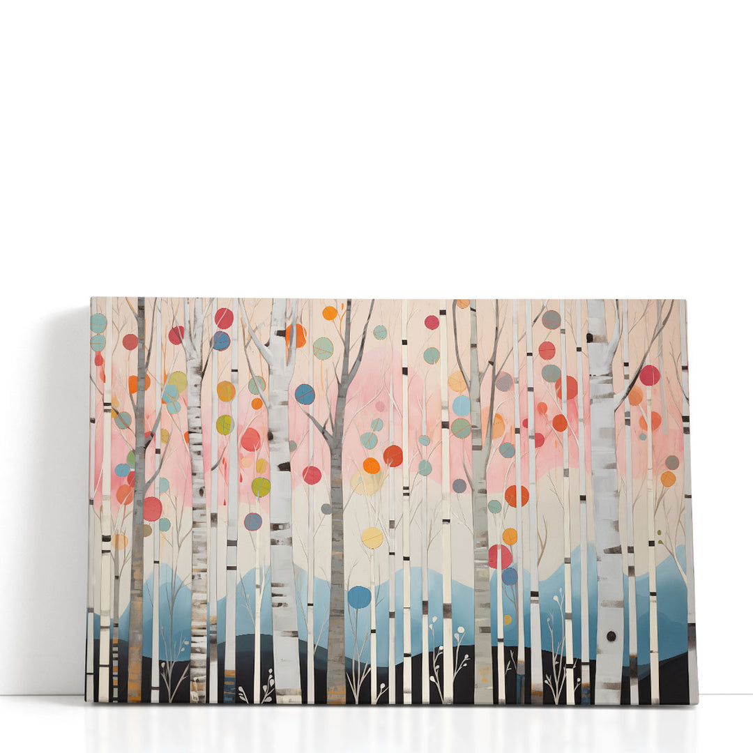 Vibrant Birch Palette - Canvas Print Wall Art