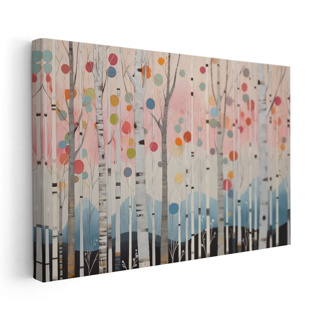Vibrant Birch Palette - Canvas Print Wall Art