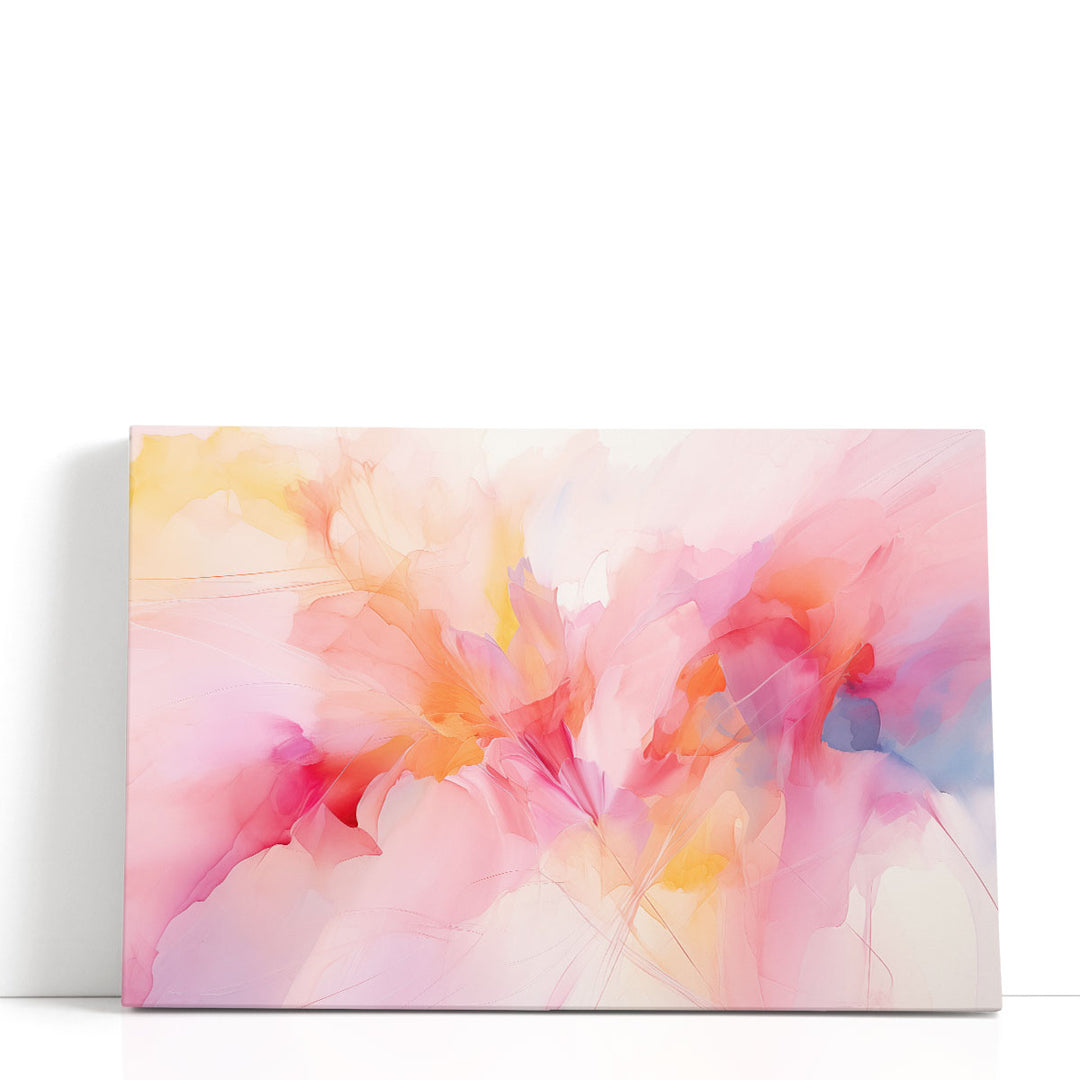 Whimsical Pink Abstraction - Canvas Print Wall Art