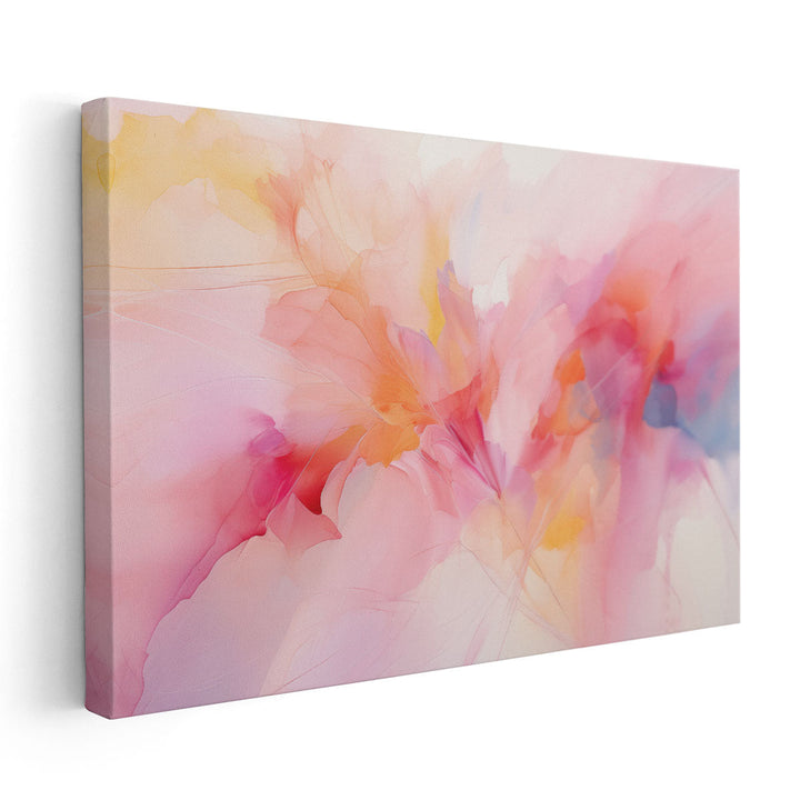 Whimsical Pink Abstraction - Canvas Print Wall Art