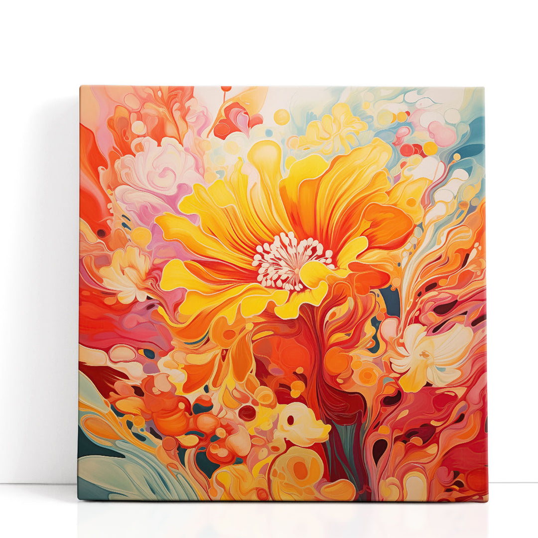 Floral Harmony - Canvas Print Wall Art