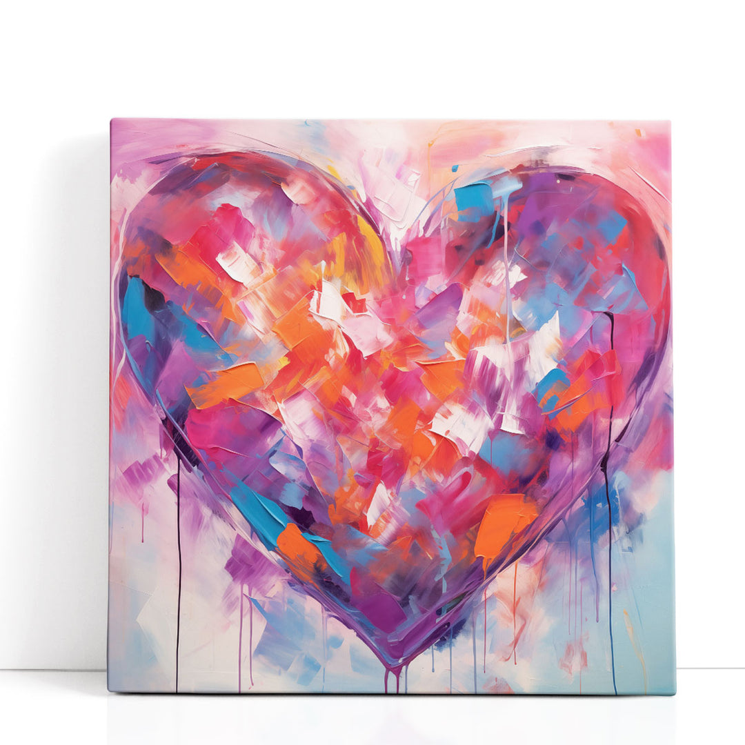 Chromatic Heartbeat Fusion 2 - Canvas Print Wall Art