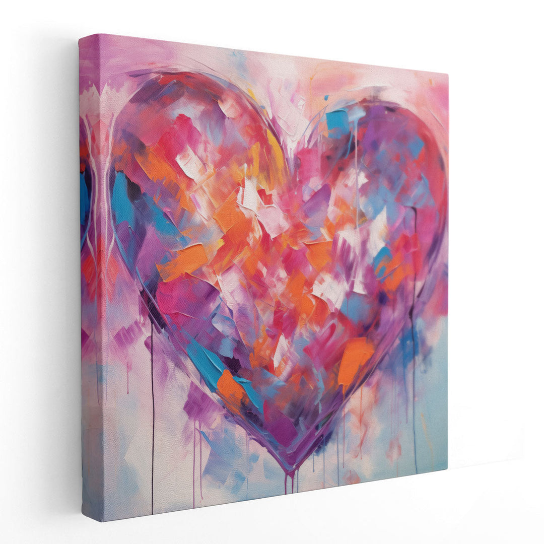 Chromatic Heartbeat Fusion 2 - Canvas Print Wall Art