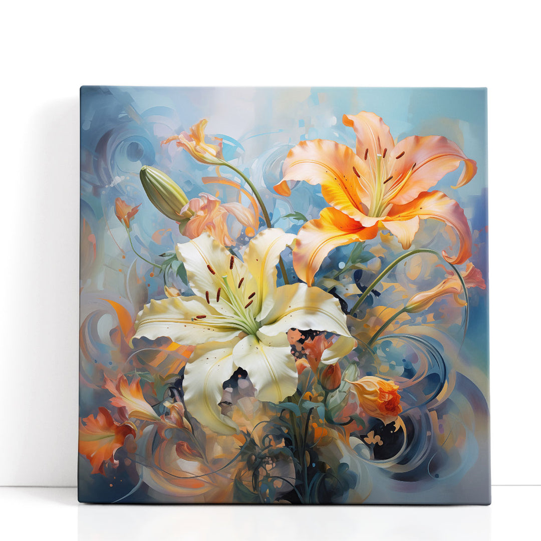 Dreamy Lily Abstraction - Canvas Print Wall Art