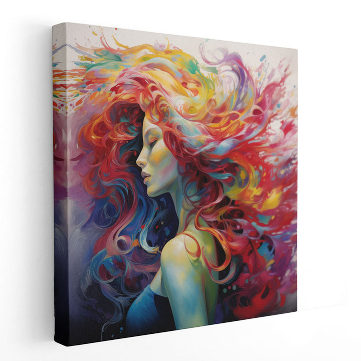 Flowing Chromatic Aura - Canvas Print Wall Art