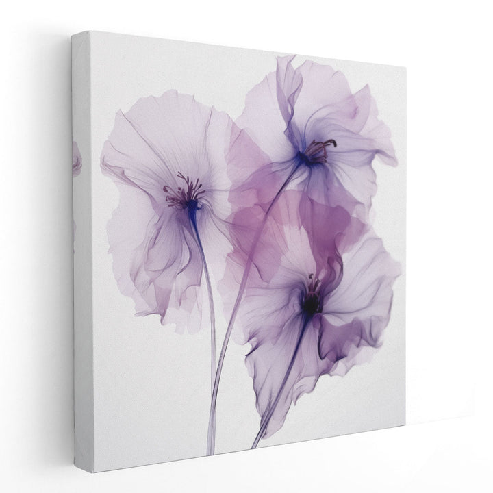Graceful Purple Petalscape - Canvas Print Wall Art
