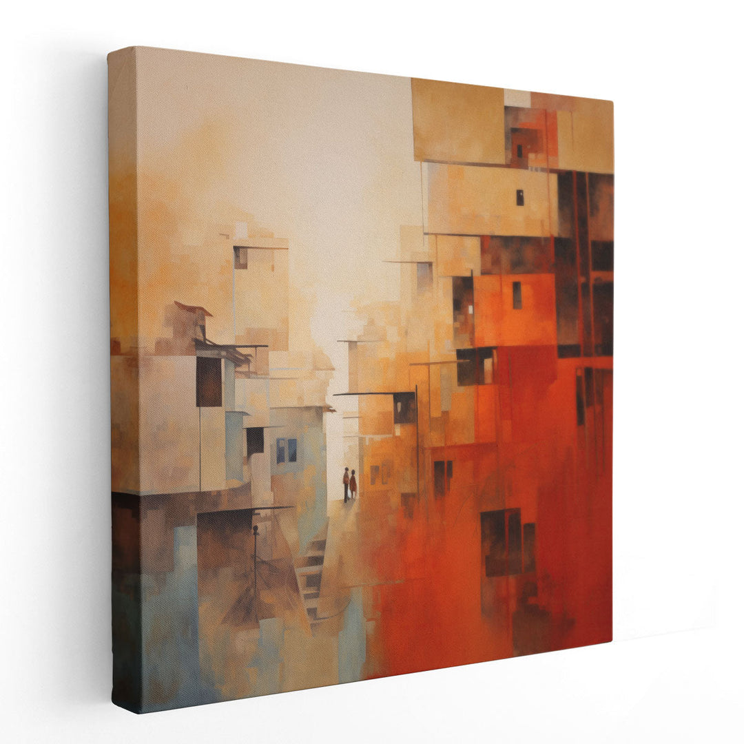 Terraced Cityscape - Canvas Print Wall Art