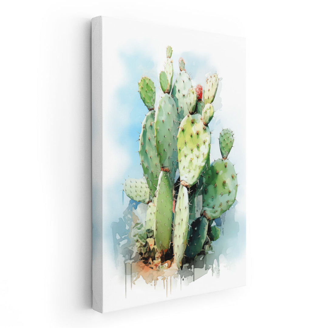 Saturated Cactus Palette - Canvas Print Wall Art