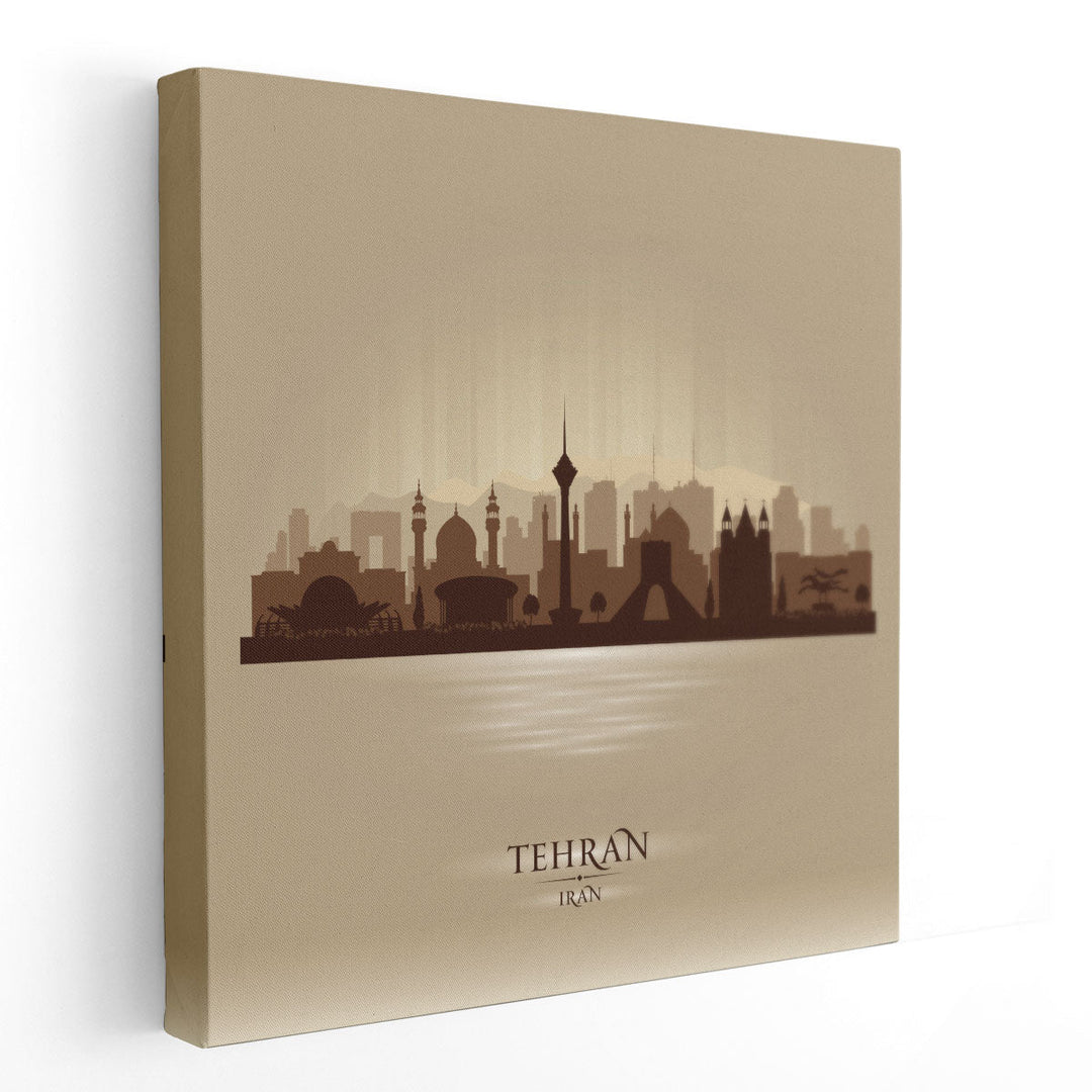 Tehran Iran, City Skyline - Canvas Print Wall Art