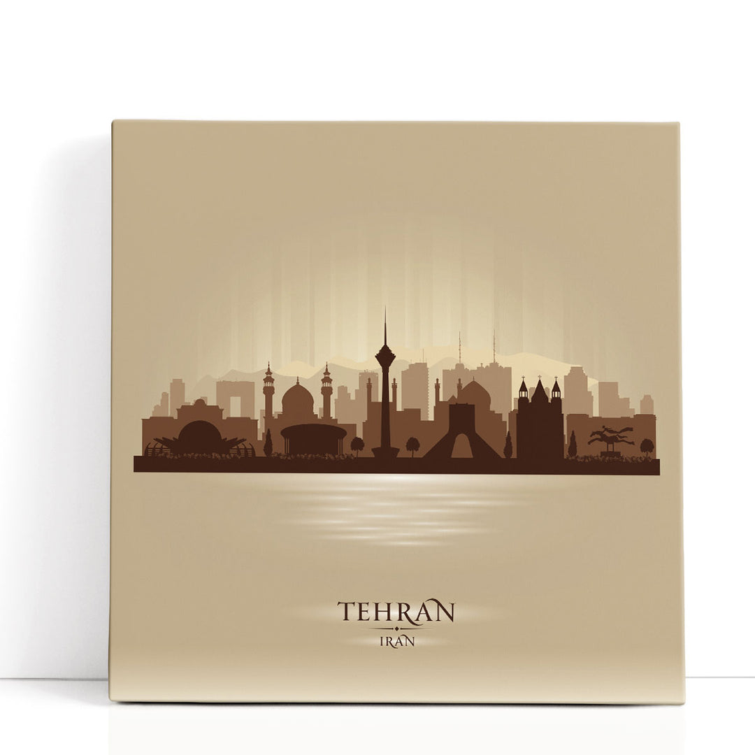 Tehran Iran, City Skyline - Canvas Print Wall Art