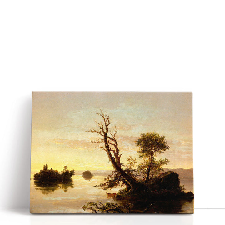 American Lake Scene, 1844 - Canvas Print Wall Art