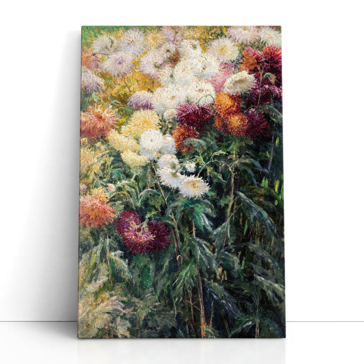 Chrysanthemums in the Garden at Petit Gennevilliers - Canvas Print Wall Art