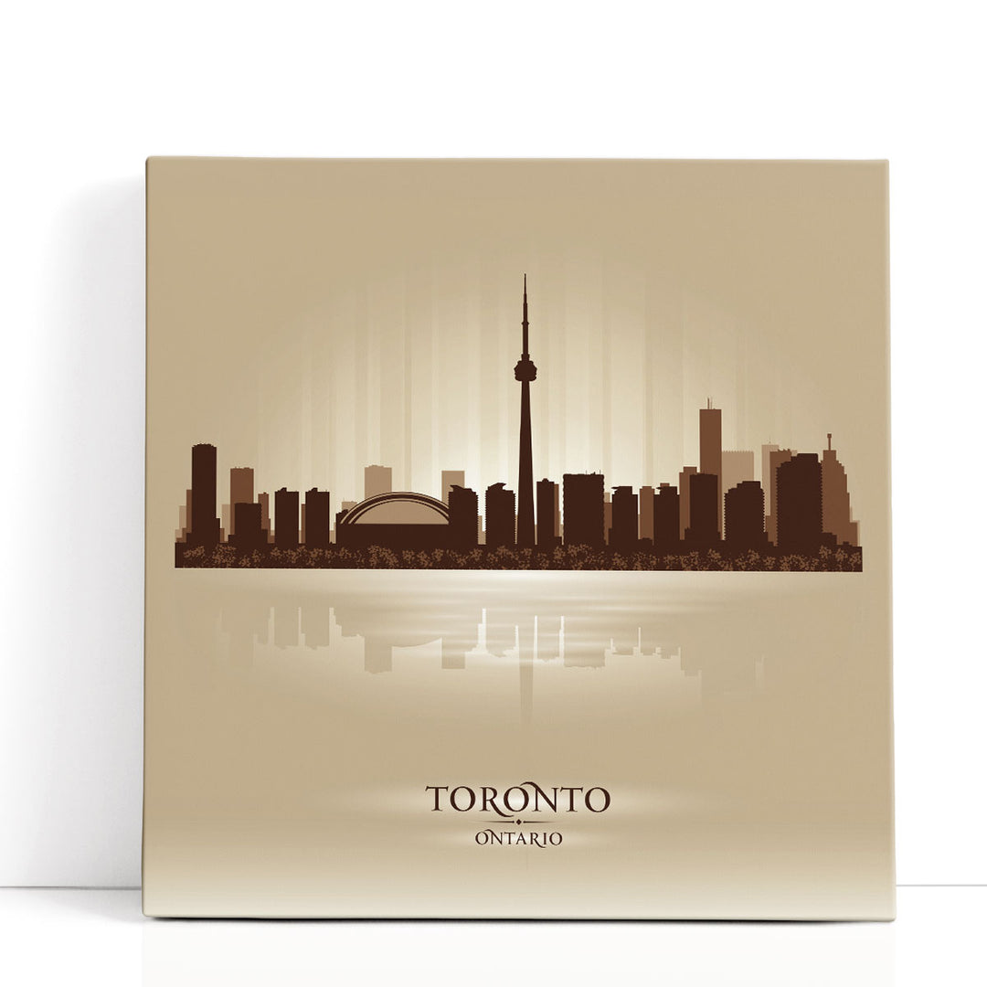 Toronto Ontario, City Skyline - Canvas Print Wall Art